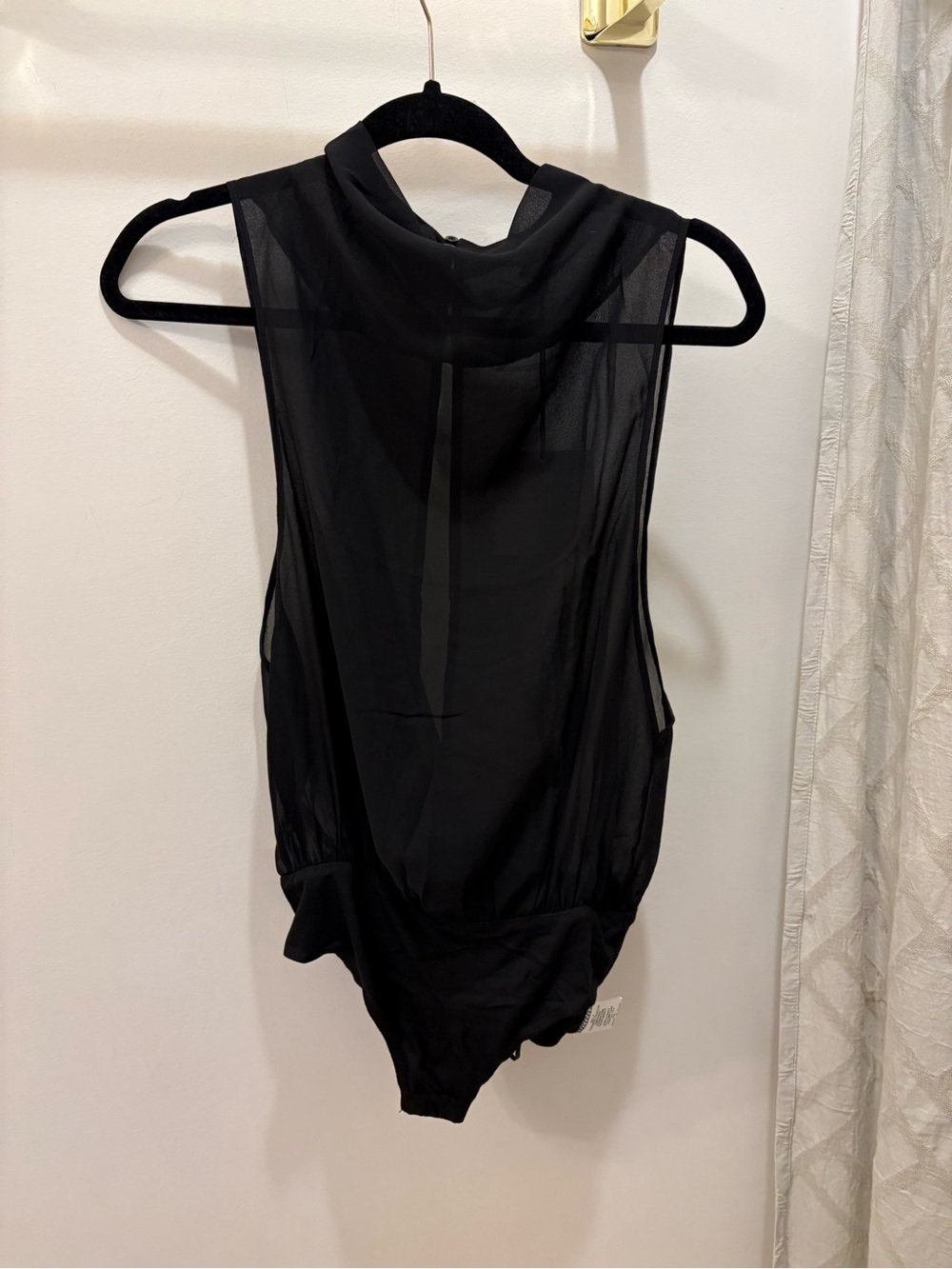 NWT Le Lis Boutique Sheer High Neck Bodysuit